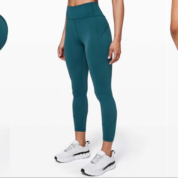 Lululemon In Movement Tight 25" *Everlux in Bermuda Teal Size 4 - Picture 4 of 13